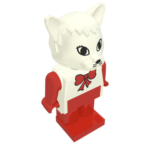 Fabuland Figure Cat 4 White