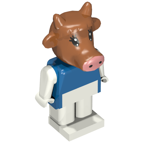 Fabuland Figure Cow [Clover/Clara] Blau