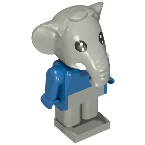 Fabuland Figure, Ernie Elephant Blau