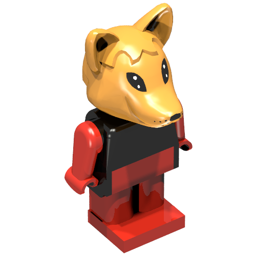 Fabuland Figure Fox 1 Schwarz