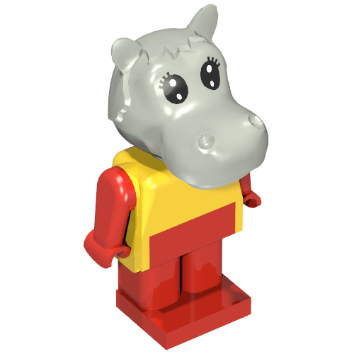 Fabuland Figure Hippo 1 Gelb