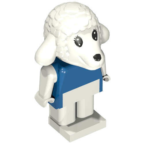 Fabuland Figure, Lisa Lamb (Blue Shirt) Blue
