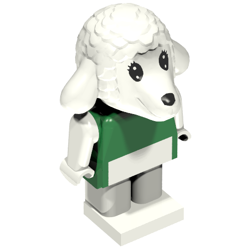 Fabuland Figure, Lisa Lamb (Green Shirt) Green