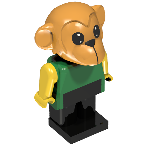 Fabuland Figure Monkey 4 Grün