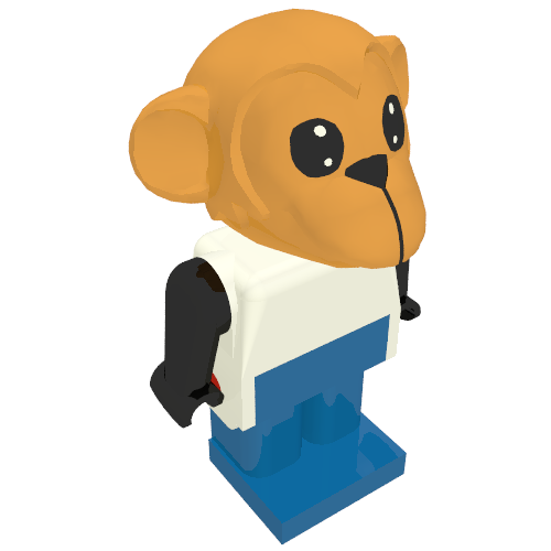 Fabuland Figure Monkey 2 Weiß