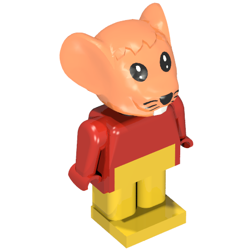 Fabuland Figure Mouse 1 [Maximillian] Rot