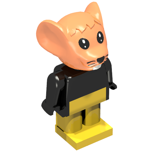 Fabuland Figure Mouse 3 Schwarz
