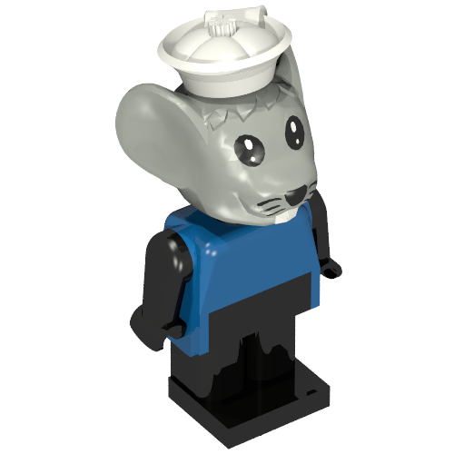 Fabuland Figure Mouse 4 with White Cap Blue