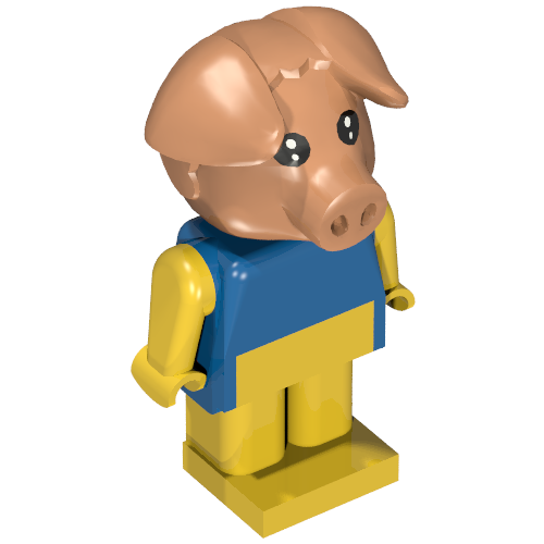Fabuland Figure Pig 1 Blue