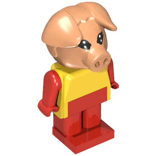 Fabuland Figure Pig 5 Gelb