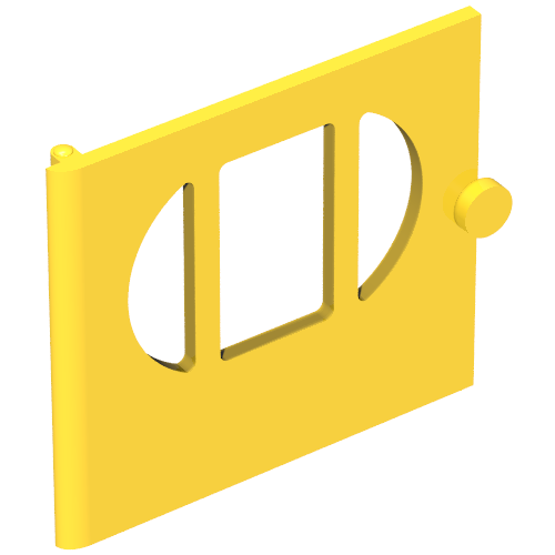 Fabuland, Door with Oval Pane in 3 Sections Gelb
