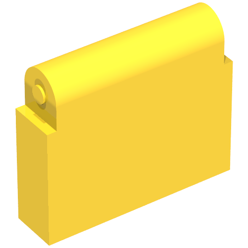 Fabuland, Car Roof, Flippable - Hinge Brick Yellow