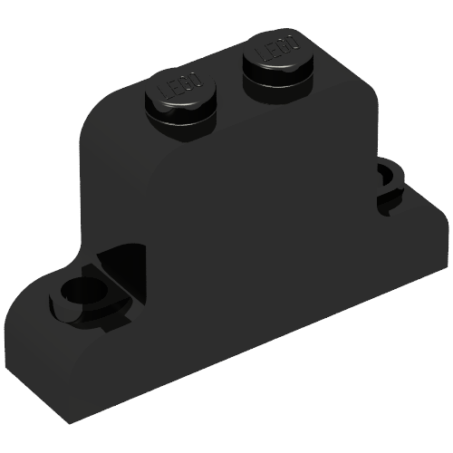 Brick Curved 1 × 4 × 2 Fabuland Bell Shape Schwarz
