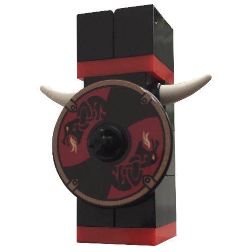 Viking Chess Piece Red Rook - Glued [No Color/Any Color]