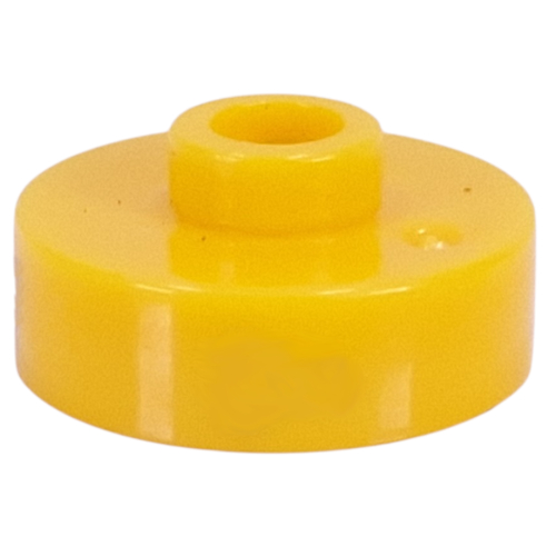 Pen Bead, Round Short, Flat Edge Gelb