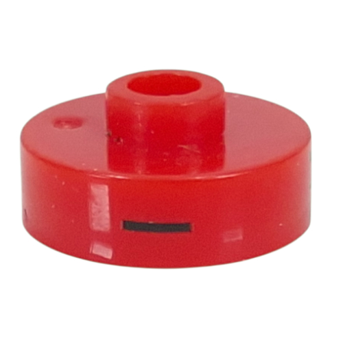 Pen Bead, Round Short, Flat Edge with 'I', 'W', 'B' Print Rot