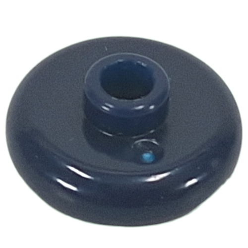 Pen Bead, Round Short, Curved Edge Dark Blue