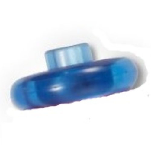 Pen Bead, Round Short, Curved Edge Trans-Dark Blue