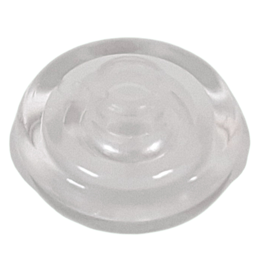 Pen Bead, Round Short, Curved Edge Transparent
