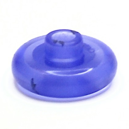 Pen Bead, Round Short, Curved Edge Trans-Purple