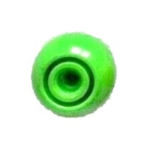 Pen Bead, Round Orb Bright Green