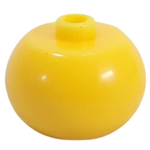 Pen Bead, Round Orb Yellow