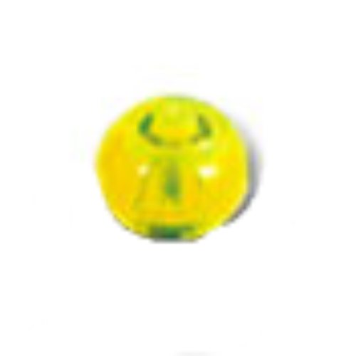 Pen Bead, Round Orb with Spider on Web Print Medium Orange