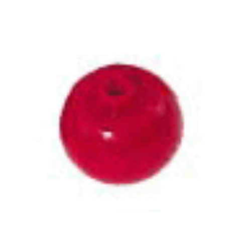 Pen Bead, Round Orb with Minifig Face with Diving Helmet Print Red