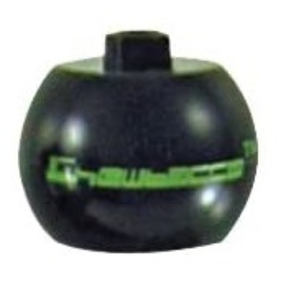 Pen Bead, Round Orb with Lime 'CHEWBACCA' Print Black