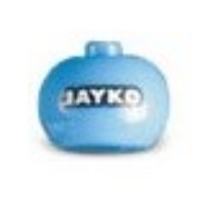 Pen Bead, Round Orb with 'JAYKO' Print Medium Blue