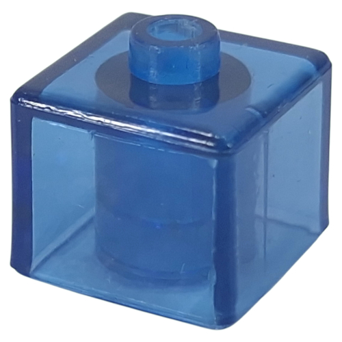 Pen Bead, Square Trans-Dark Blue