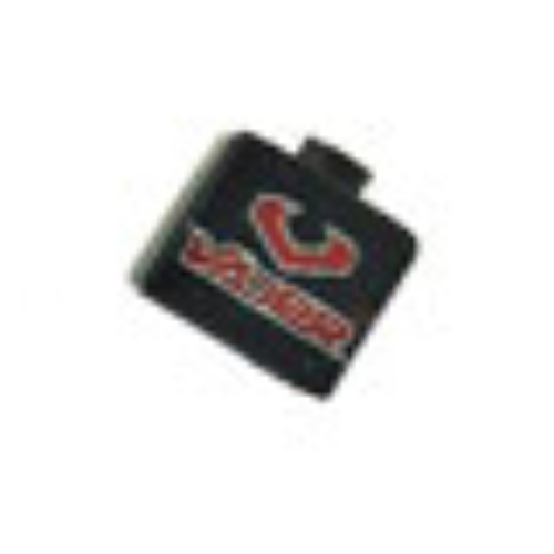 Pen Bead, Square with 'Vader' and 'V' Print Schwarz