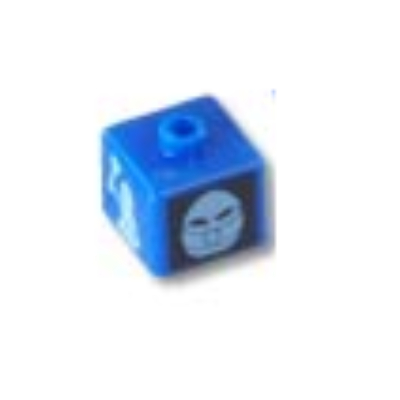 Pen Bead, Square with Turaga Nokama, Rau Print Blau