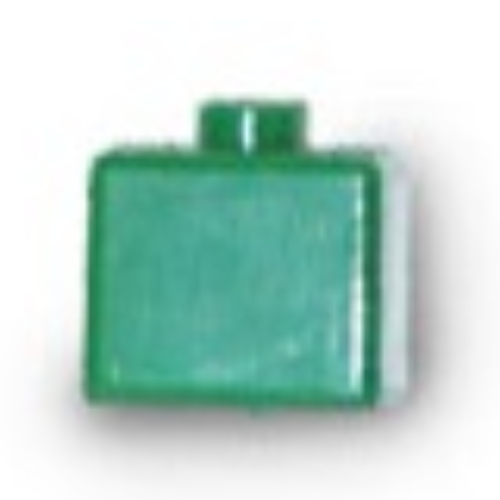 Pen Bead, Square with Bionicle Figure Print Light Blue