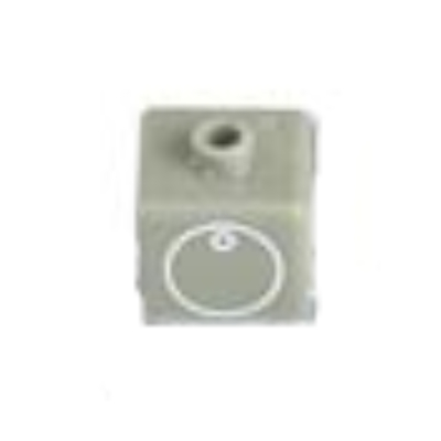 Pen Bead, Square with Matoran Alphabet O, N, U and A Print Light Gray