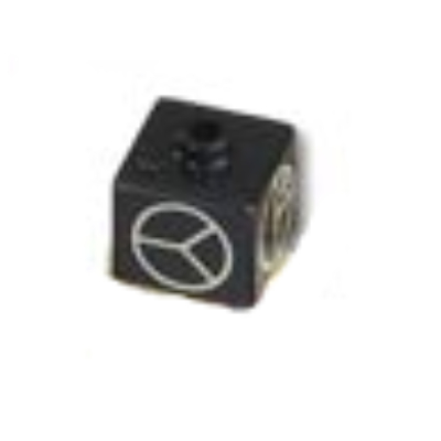 Pen Bead, Square with Matoran Alphabet (Circles and Lines) Print Schwarz
