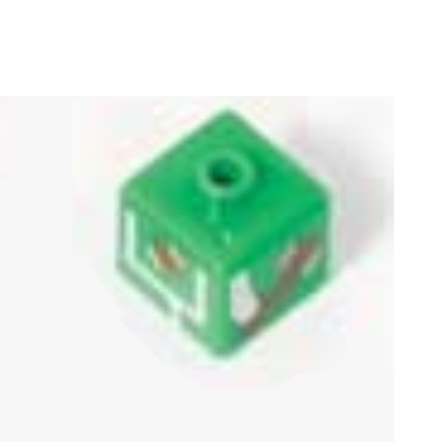 Pen Bead, Square with Football Goal, Foot Kicking Ball Print Grün
