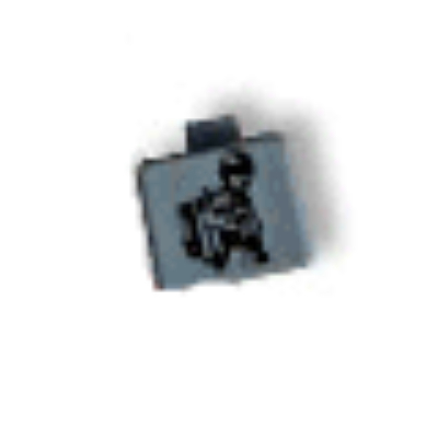 Pen Bead, Square with Anakin/Darth Vader, Young Anakin Print Light Gray