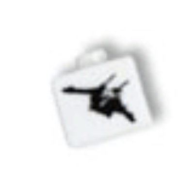 Pen Bead, Square with Republic Gunship Print Weiß