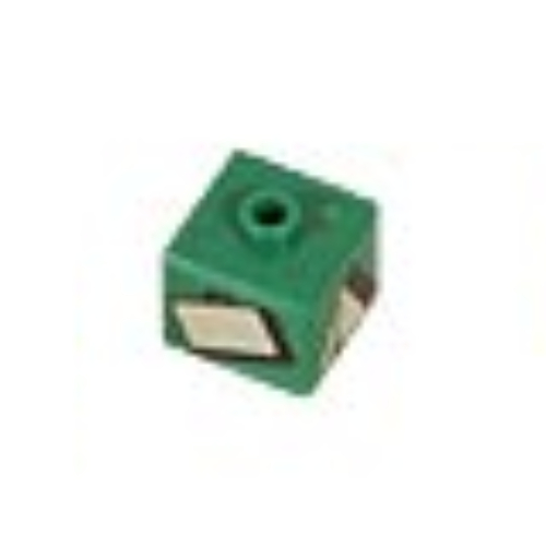 Pen Bead, Square with Tent Print Green