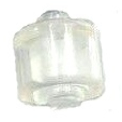 Pen Bead, Round Large, Curved Edges / Cylinder Trans-Brown