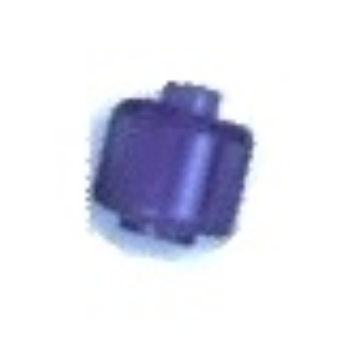 Pen Bead, Round Large, Curved Edges / Cylinder Trans-Purple