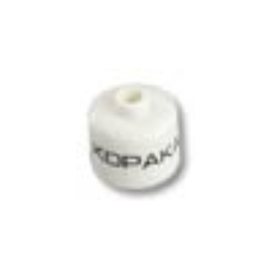 Pen Bead, Round Large, Curved Edges / Cylinder with 'KOPAKA' Print White