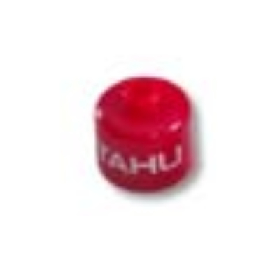Pen Bead, Round Large, Curved Edges / Cylinder with 'TAHU' Print Rot