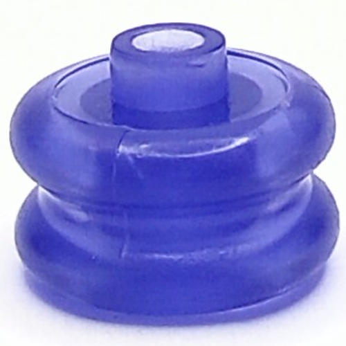 Pen Bead, Round Curved, Hourglass Trans-Purple