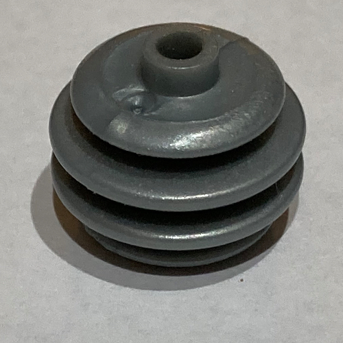 Pen Bead, Round Orb, 4 Discs Dark Gray
