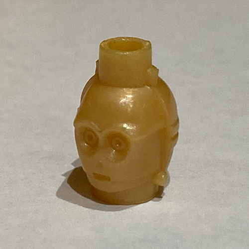 Pen Bead, Head, C-3PO Pearl Light Gold