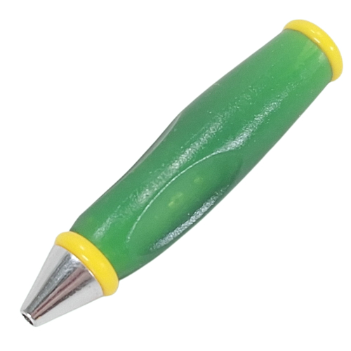 Pen Body, with Chrome Tip, Yellow Ends Green