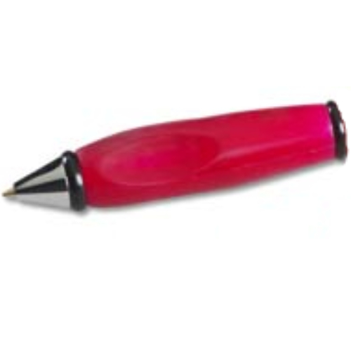 Pen Body, with Chrome Tip, Black Ends Red