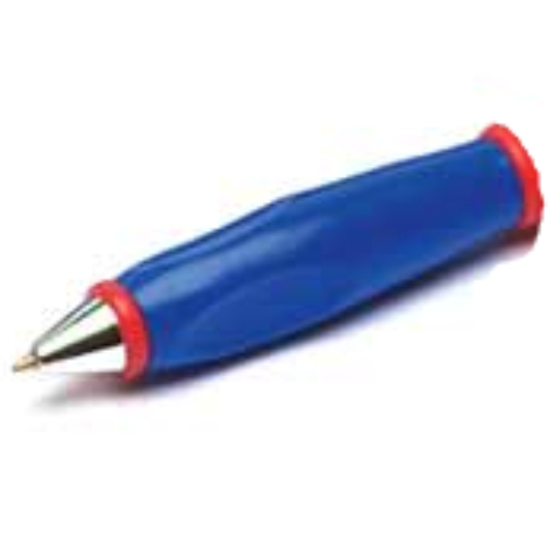 Pen Body, with Chrome Tip, Red Ends Blue